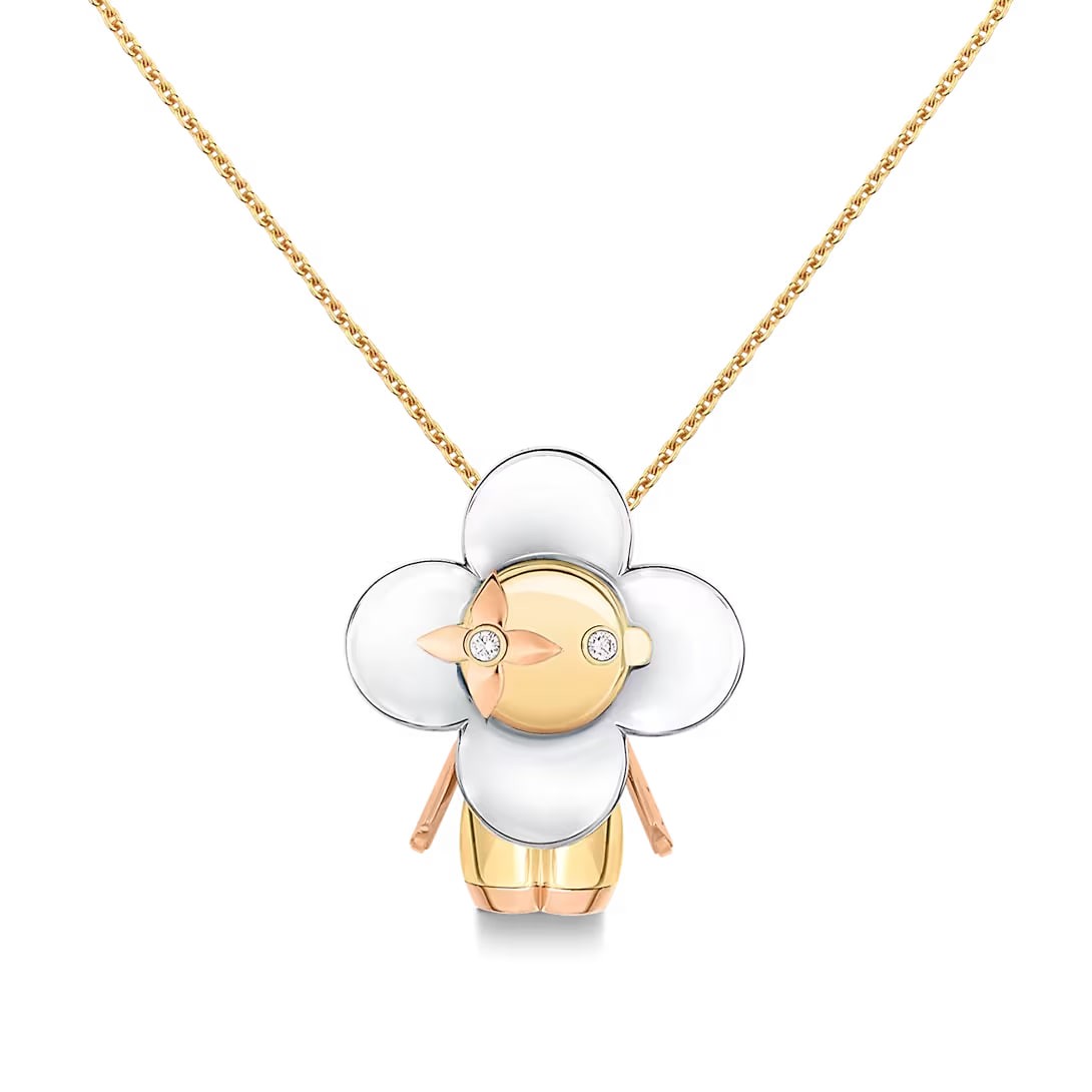 VIVIENNE LARGE 18K gold diamond necklace